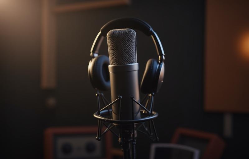 Image representing a podcast recording
